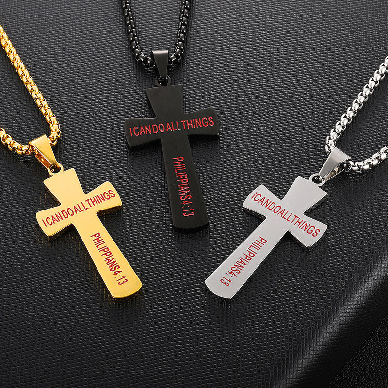 Bible Baseball Cross Pendant Necklace