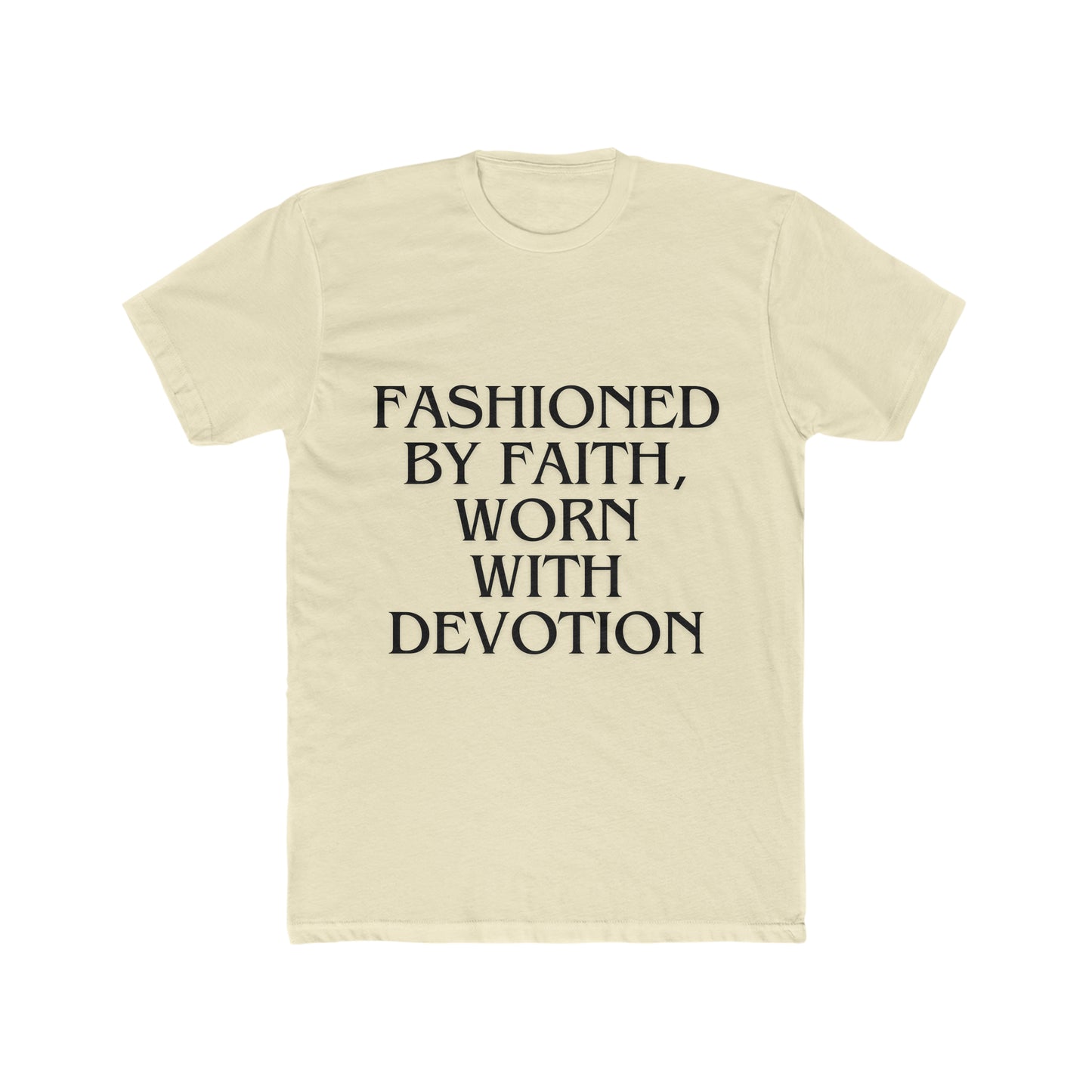 Men's Cotton Fashioned By Faith Worn With Devotion Crew T shirt