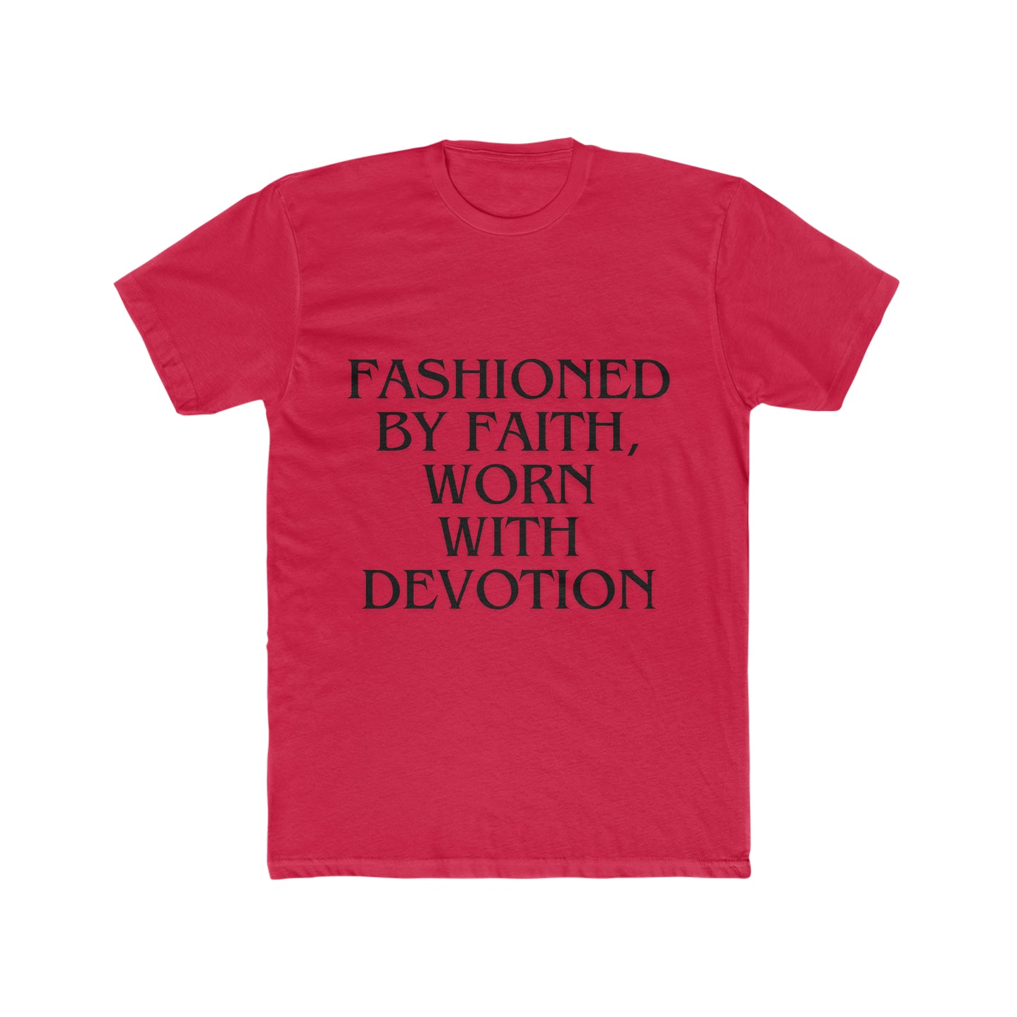 Men's Cotton Fashioned By Faith Worn With Devotion Crew T shirt