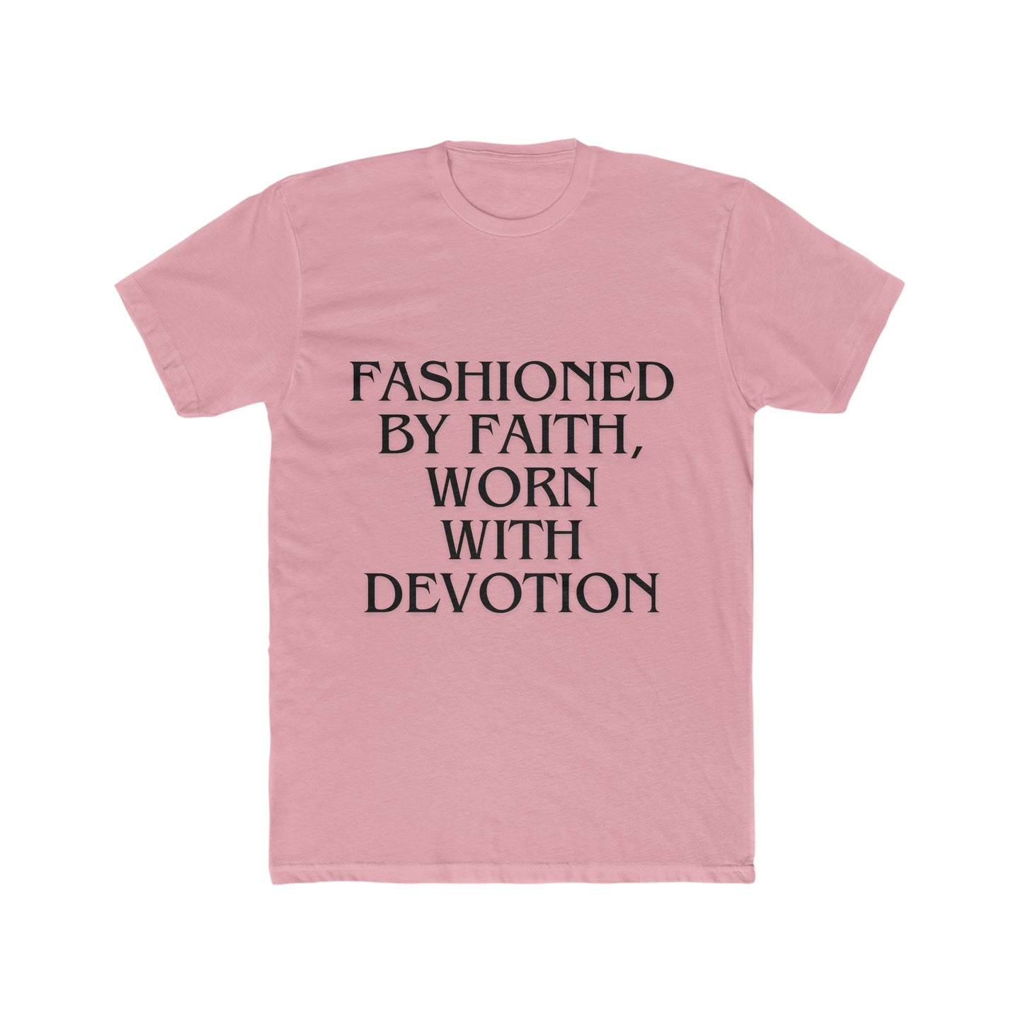 Men's Cotton Fashioned By Faith Worn With Devotion Crew T shirt