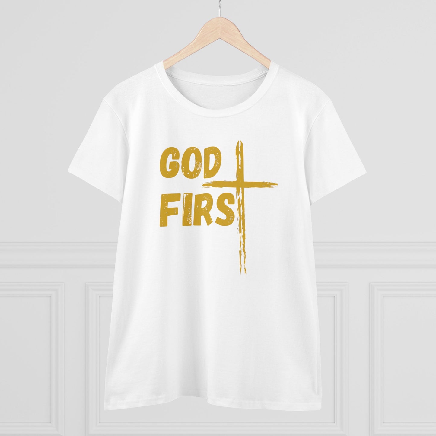 Women's Midweight God First Cotton Tee