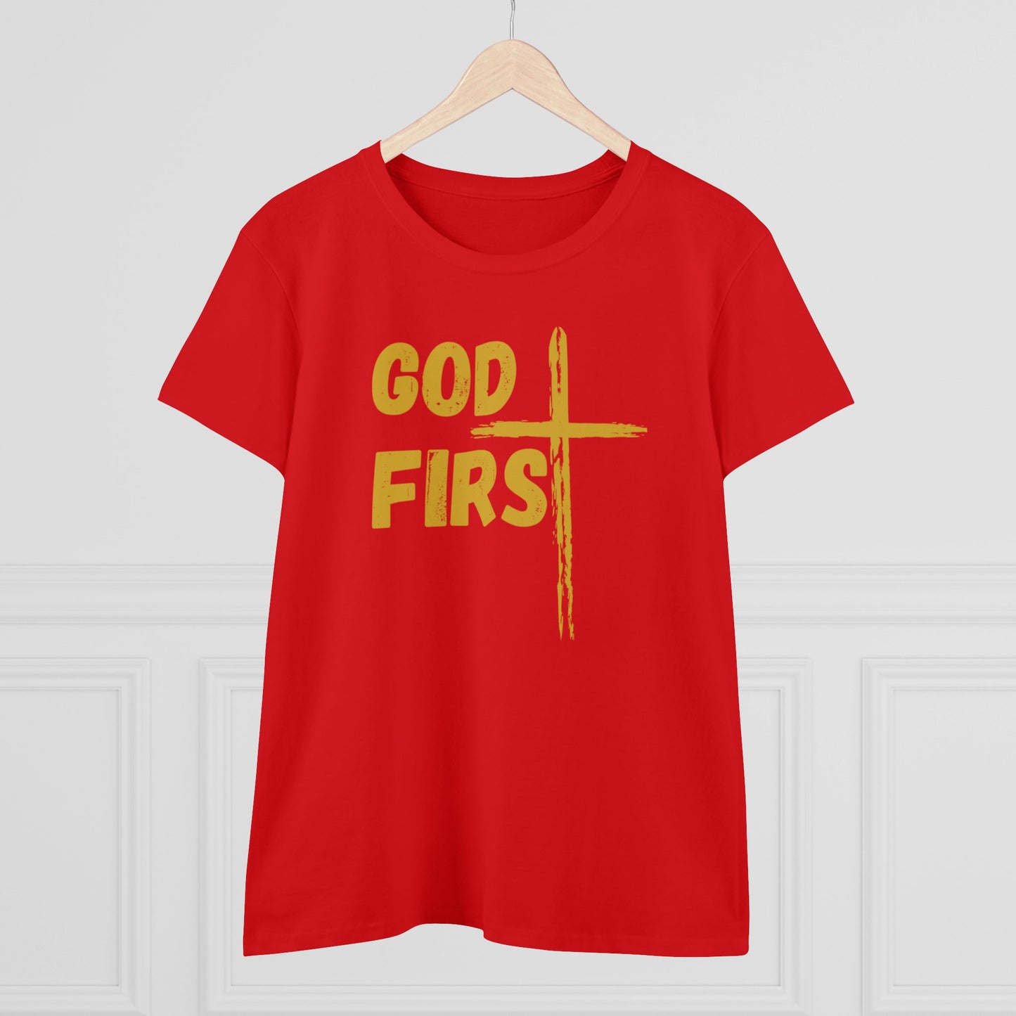 Women's Midweight God First Cotton Tee